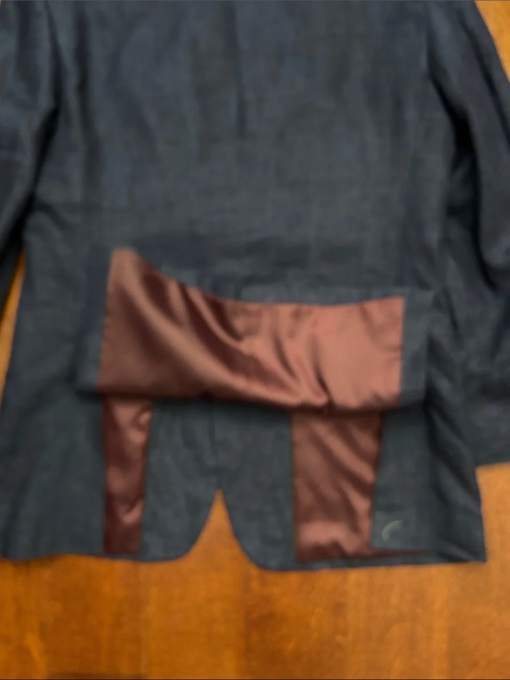Pronto Uomo Blue Dark Blue 100% Linen Blazer, Two-Button Blazer, Size 42R